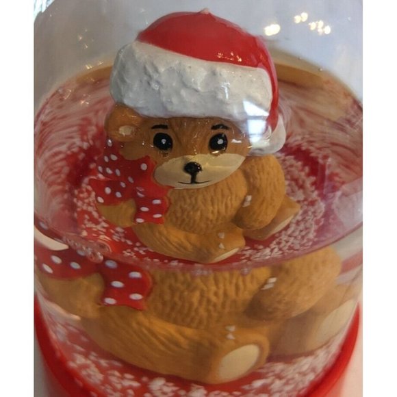 80s Snow Globe Lucy Bear Vtg Enesco Dome Christmas Rigg Teddy And Me  1982 Boxed - Picture 8 of 12